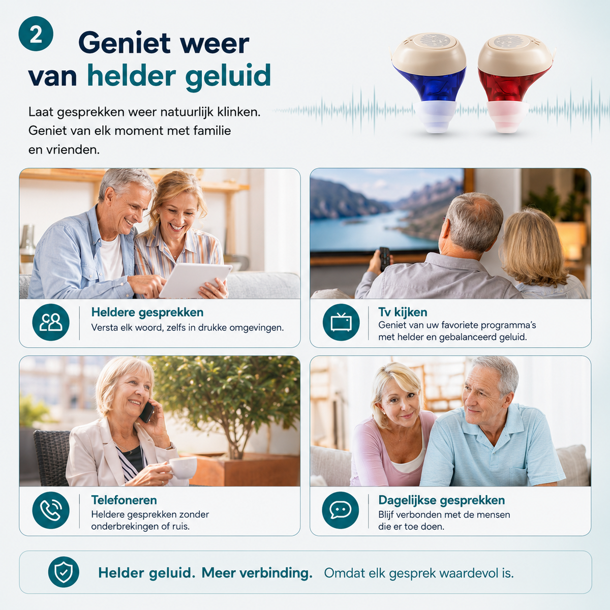 ClearTone™ – Helder geluid, waar u ook bent