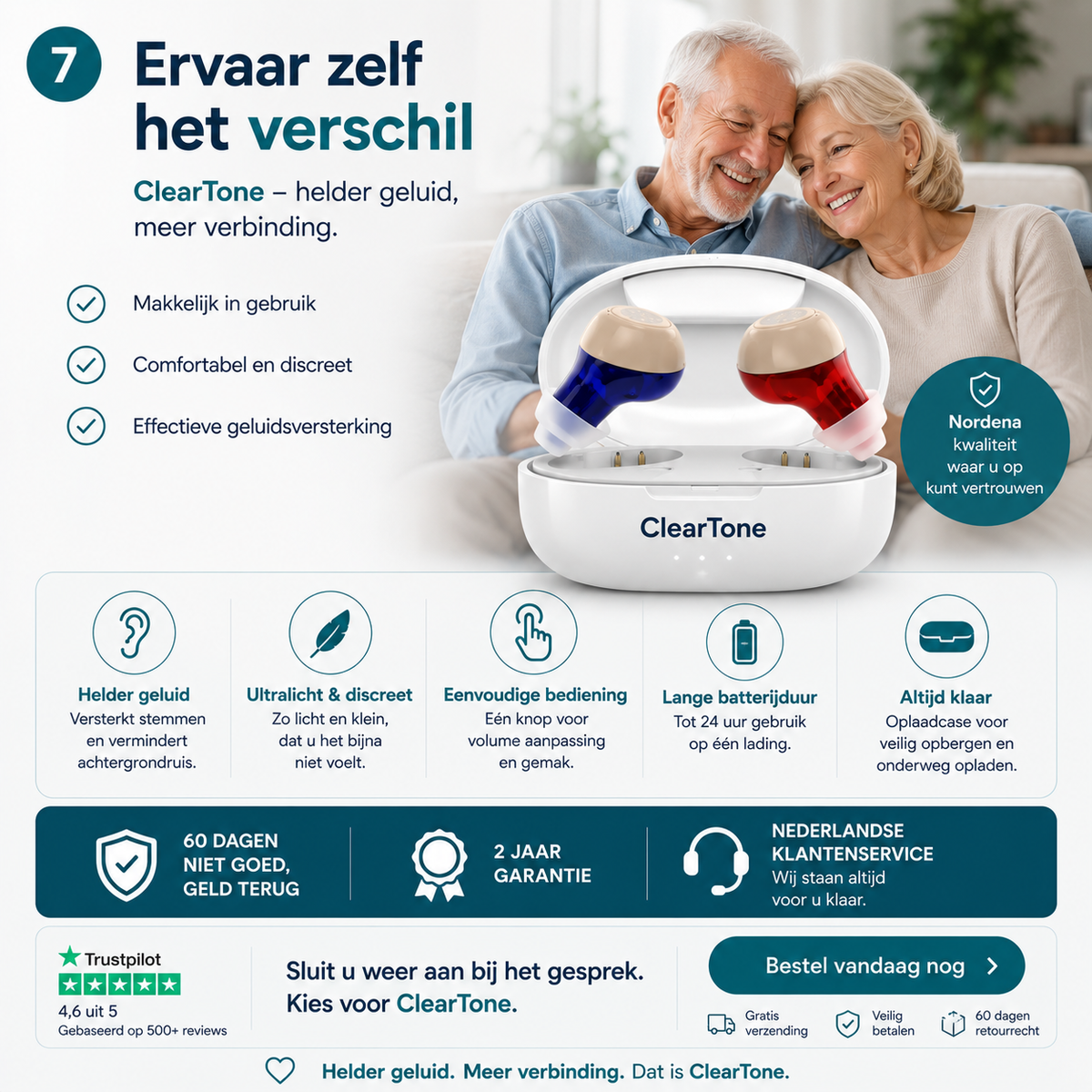 ClearTone™ – Helder geluid, waar u ook bent