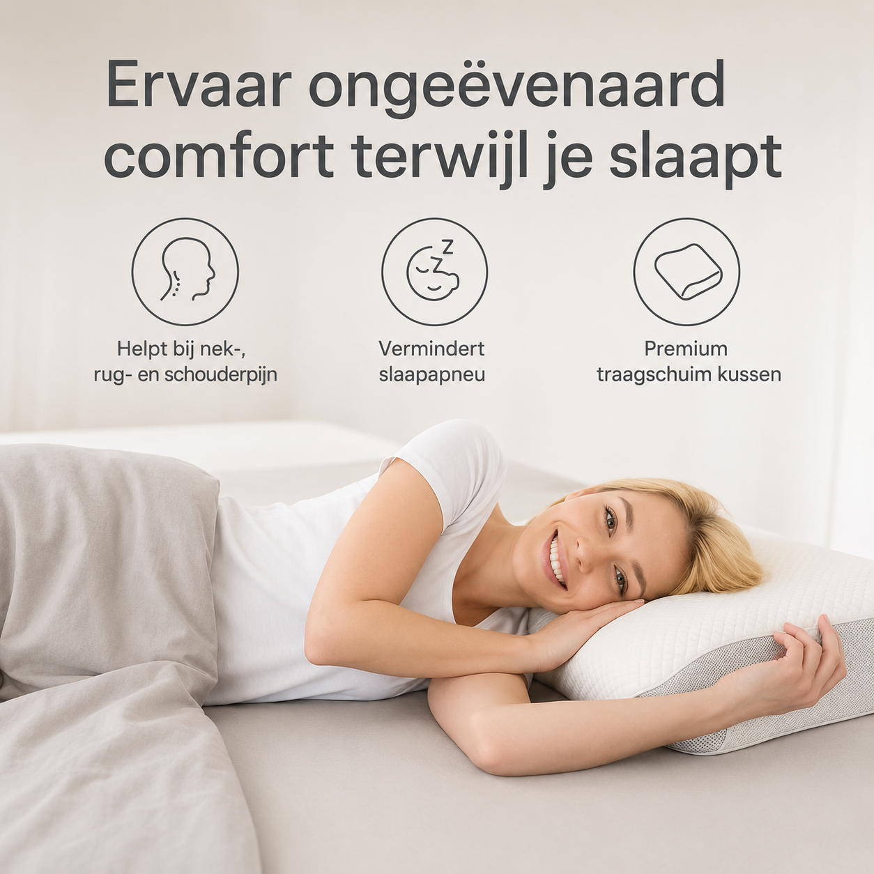 SomnoCloud™ - Ergonomisch Traagschuim Hoofdkussen