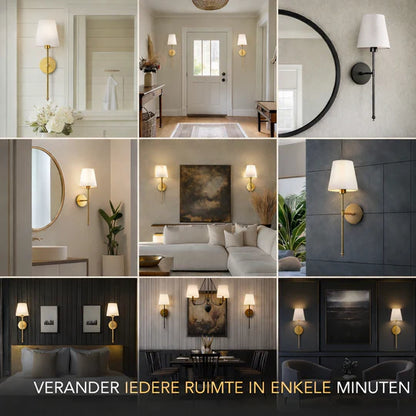 AuraWall™ - Luxe Draadloze Wandlampen (Set van 2)